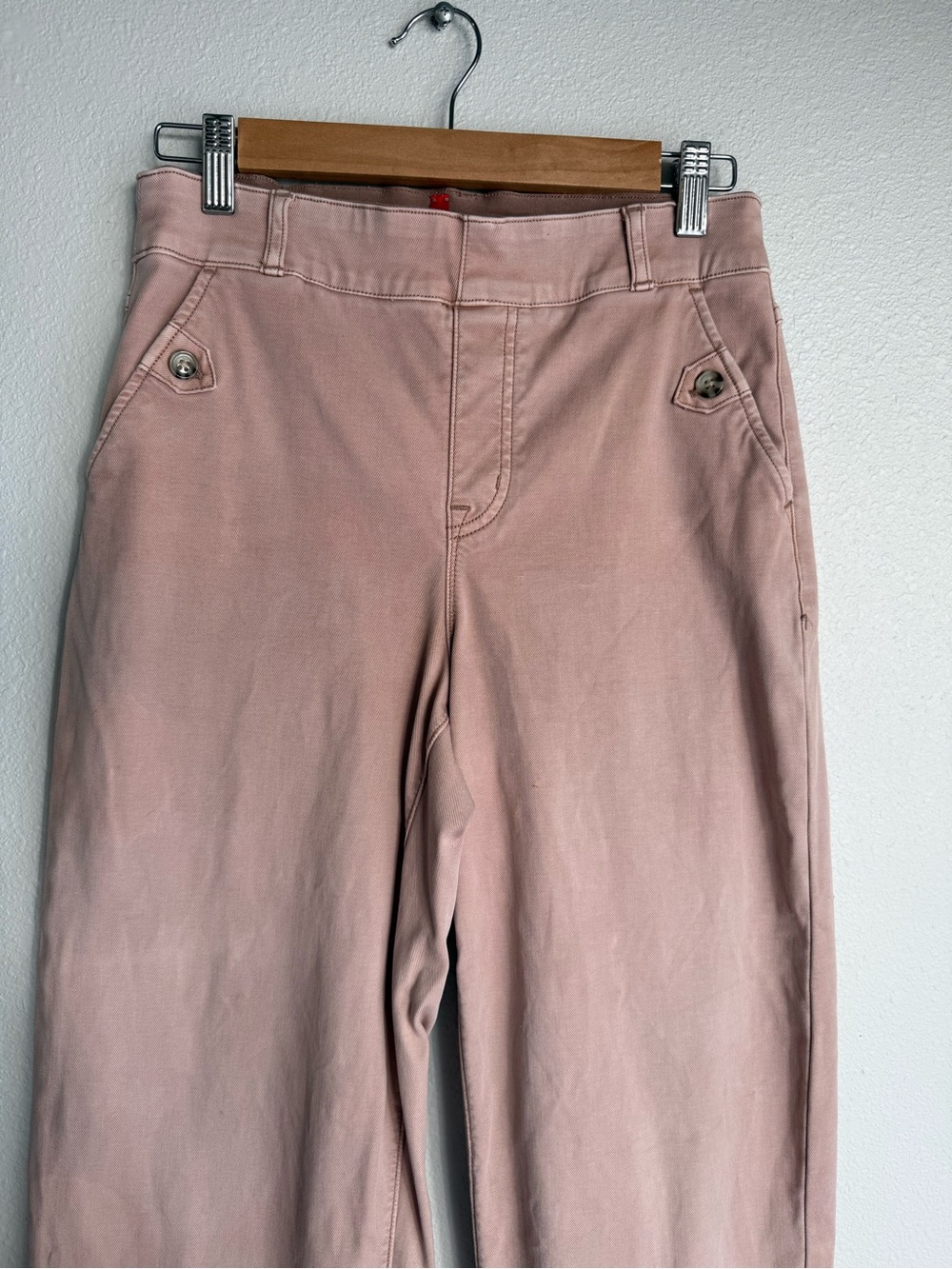 Spanx Muave Twill Cropped Wide-Leg Pants - Picture 4 of 12